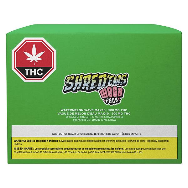 SHRED'EMS - Watermelon Wave MAX10 Mega Pack 500 THC Gummies