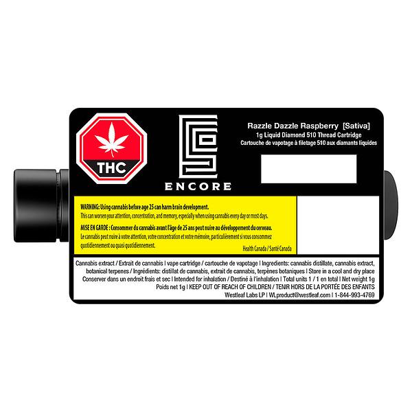 Encore - Razzle Dazzle Raspberry Liquid Diamond 510 Thread Cartridge