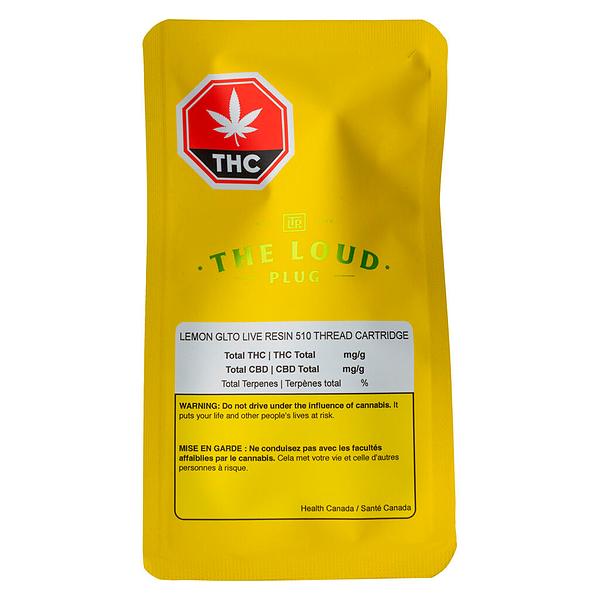 The Loud Plug - Lemon GLTO Live Resin 510 Thread Cartridge