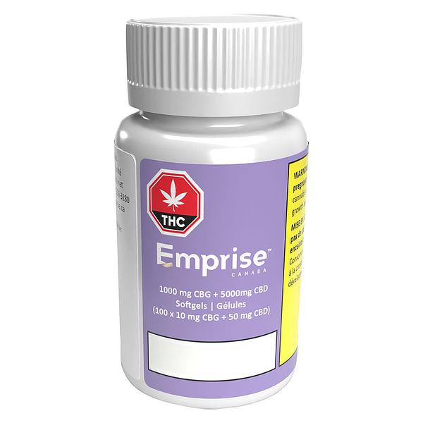 Emprise Canada - 1000 CBG + 5000 CBD Softgels (10 CBG + 50 CBD)