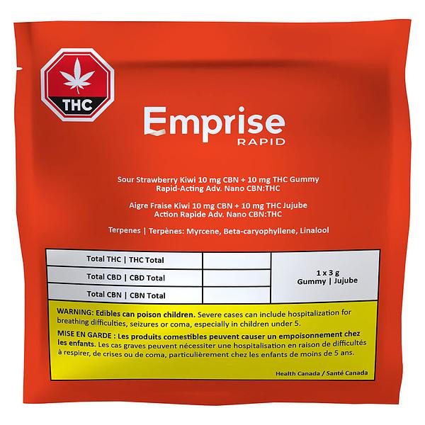 Emprise Rapid - Sour Strawberry Kiwi 10 CBN + 10 THC Gummy
