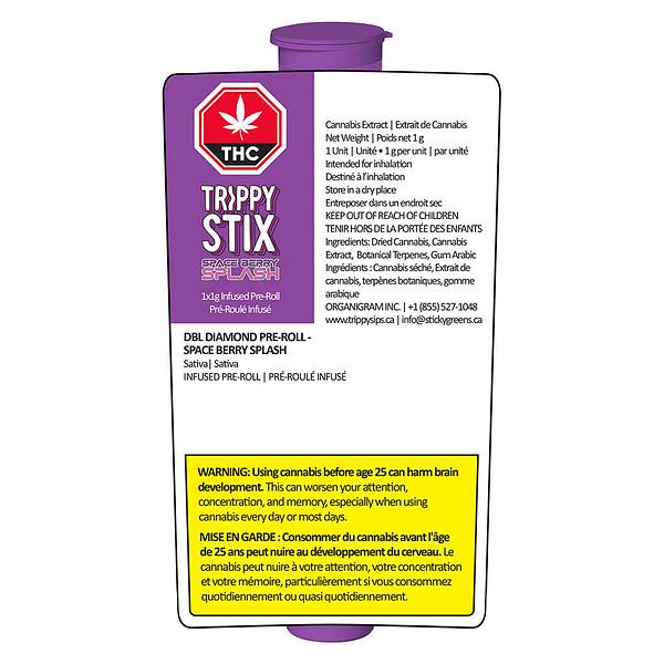 Trippy Sips - Trippy Stix Dbl Diamond Pre Roll - Space Berry Splash