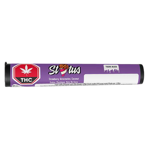 Status - Tiger's Bleed Liquid Diamond Infused & Diamond Coated Pre Roll