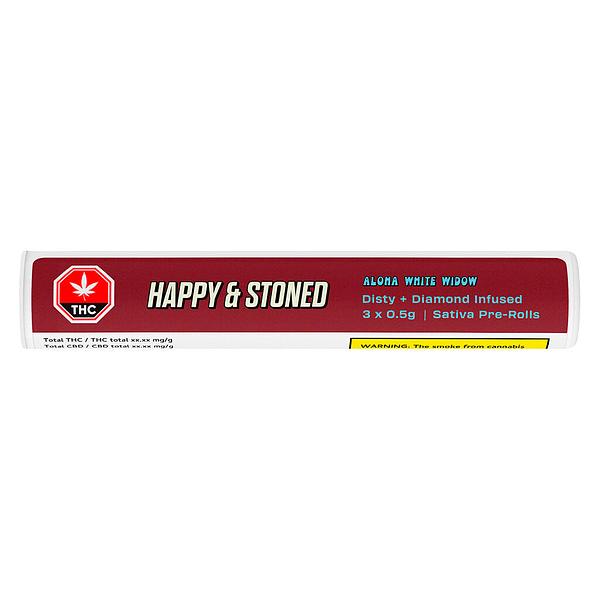 Happy & Stoned - Aloha White Widow Liquid Diamond Infused Pre Roll