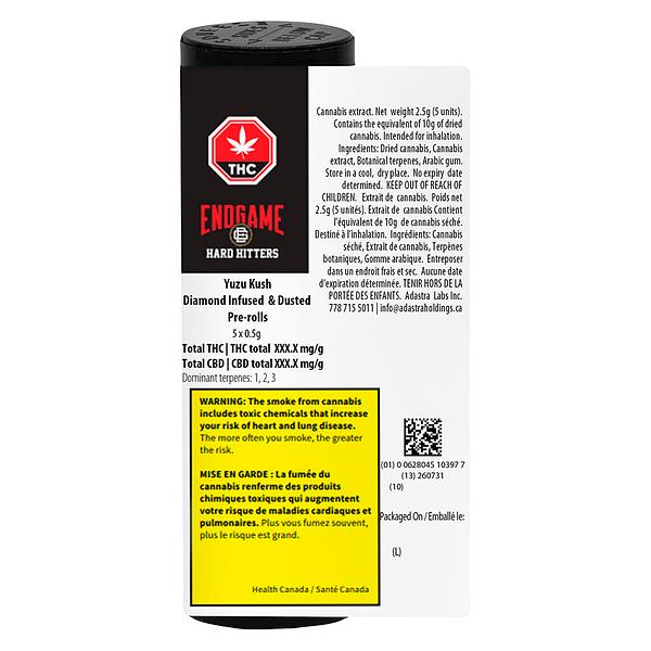 Endgame - Hard Hitters - Yuzu Kush - Diamond Infused & Dusted Pre Roll