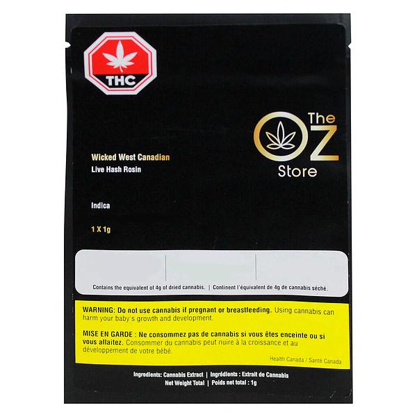 The Oz Store - Wicked West Canadian Live Hash Rosin