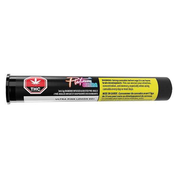 Platinum - Ultra Pink Lemon 60+ Diamond Infused & Dusted Pre Roll