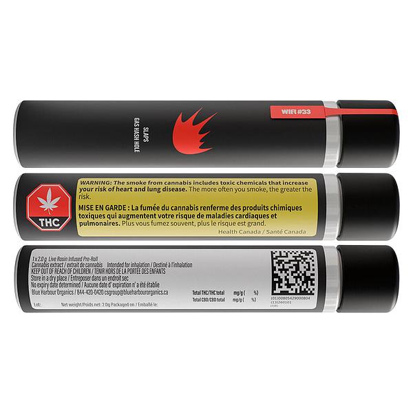 Slaps - Gas Hash Hole Infused Pre Roll