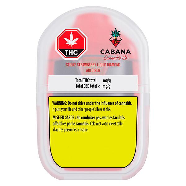 Cabana Cannabis Co. - Sticky Strawberry Liquid Diamond AIO