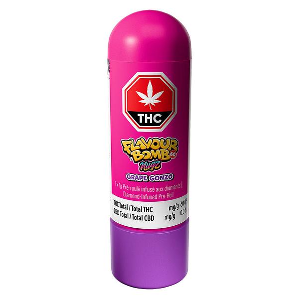 Nugz - Flavour Bomb 60 Grape Gonzo Diamond Infused Pre Roll