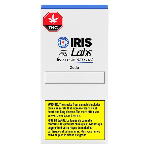 IRIS Labs - Zoda 100% Live Resin 510 Thread Cartridge