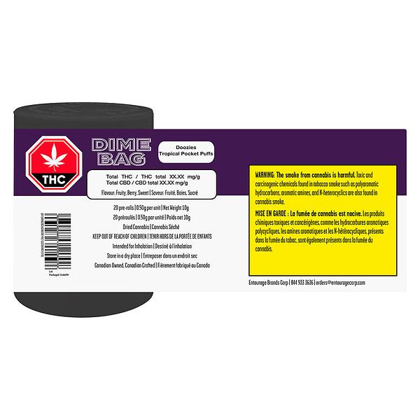 Dime Bag - Doozies Tropical Pocket Puffs Pre Roll image 3