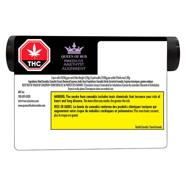 Queen of Bud - Princess Cut Amethyst Alignment Infused Pre Roll image 3