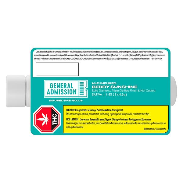 General Admission - Berry Sunshine Hi-Fi Infused Pre Roll
