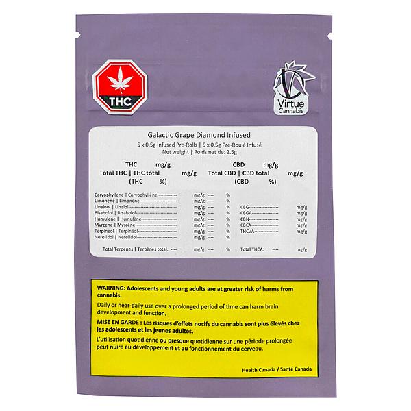 Virtue Cannabis - Galactic Grape Diamond Infused Pre-Roll