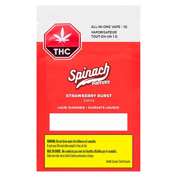 Spinach - Pufferz - Strawberry Burst All-in-One Liquid Diamonds Vape