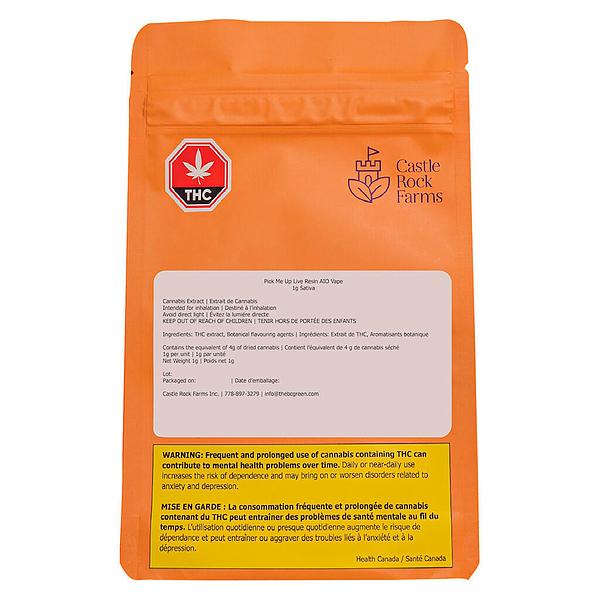 Castle Rock Farms - Pick Me Up Live Resin Disposable Vape (AIO)
