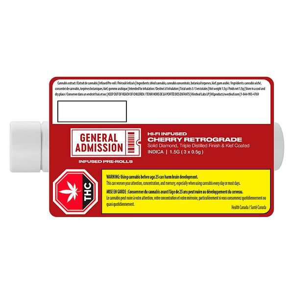 General Admission - Cherry Retrograde Infused Pre Roll