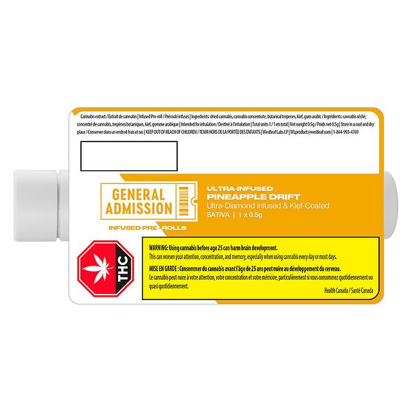 General Admission - Pineapple Drift Diamond Infused Pre Roll