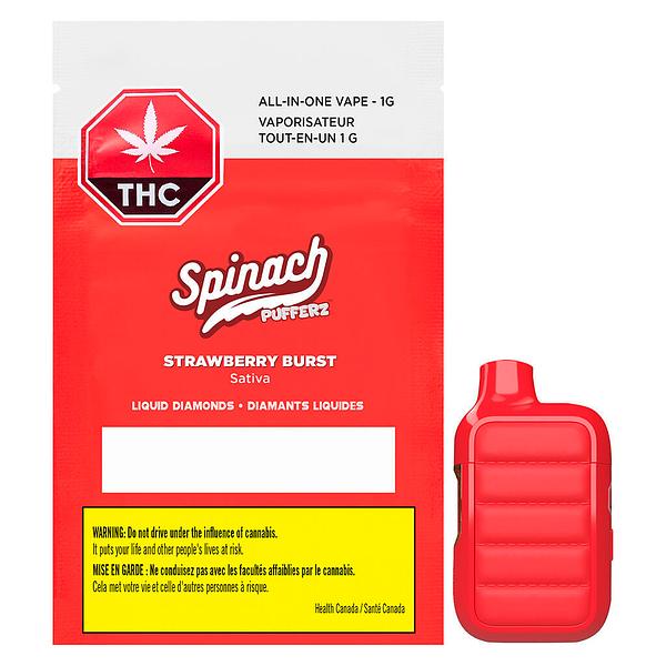 Spinach - Pufferz - Strawberry Burst All-in-One Liquid Diamonds Vape