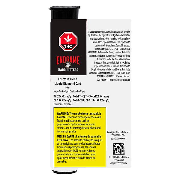 Endgame - Hard Hitters Fructose Fiend Liquid Diamond 510 Thread Cartridge