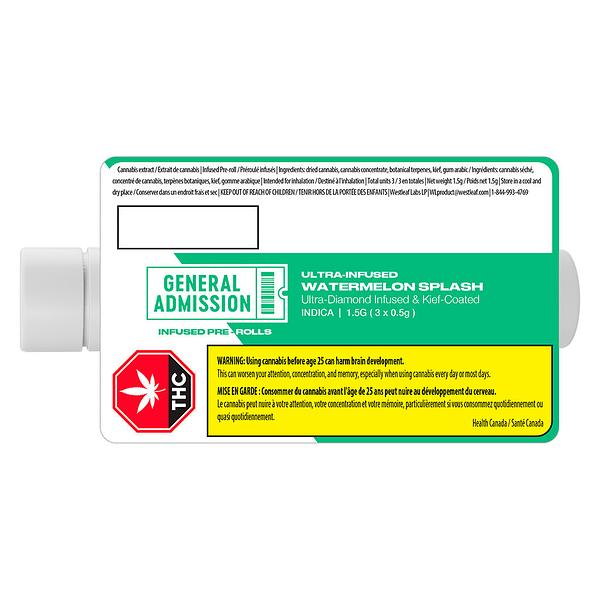 General Admission - Watermelon Splash Infused Pre Roll