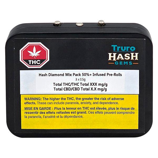 Truro - Hash Gem - Hash Diamond Mix Pack 50%+ Infused Pre Roll