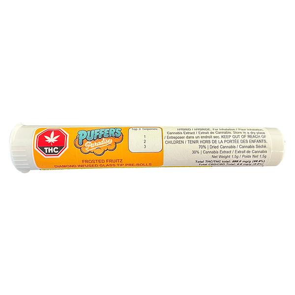 Puffer's Paradise - Frosted Fruitz Diamond Infused Glass Tip Pre Roll image 2