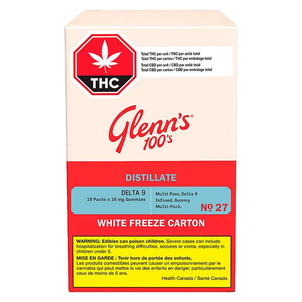 Glenn's - no.27 100’s Distillate Delta 9 - White Freeze Carton