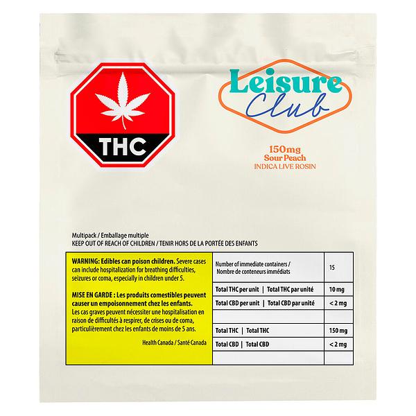 Leisure Club - Live Rosin Sour Peach Soft Chews