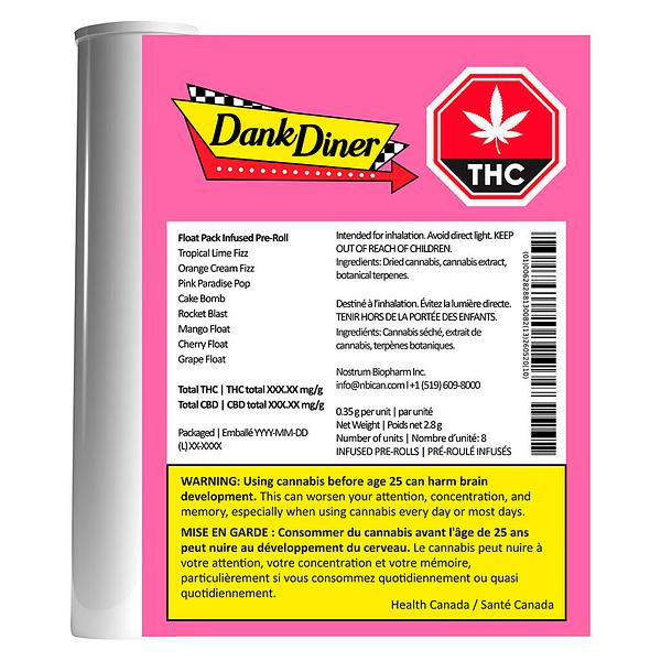Dank Diner - Float Pack Infused Pre Roll