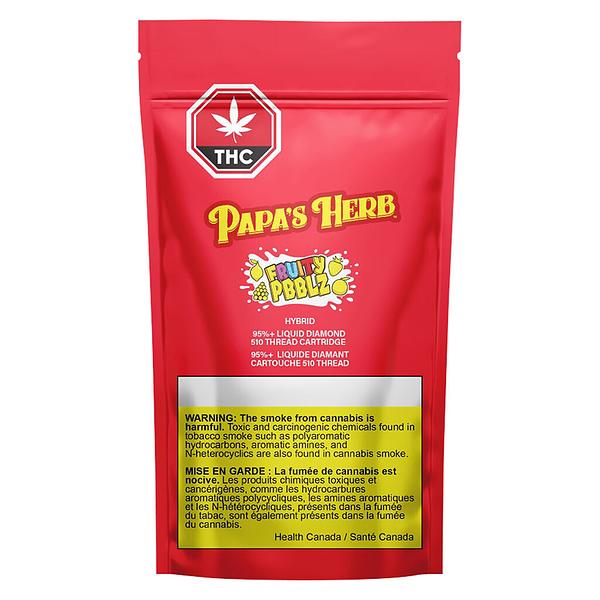Papa's Herb - Fruity Pbblz 96+ Liquid Diamond 510 Thread Cartridge