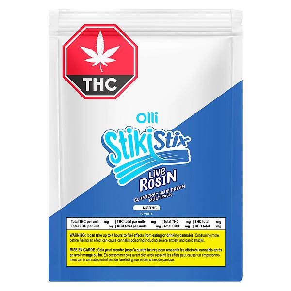 Olli StikiStix - 100 Thc Multipack Live Rosin Sour Blueberry Blue Dream