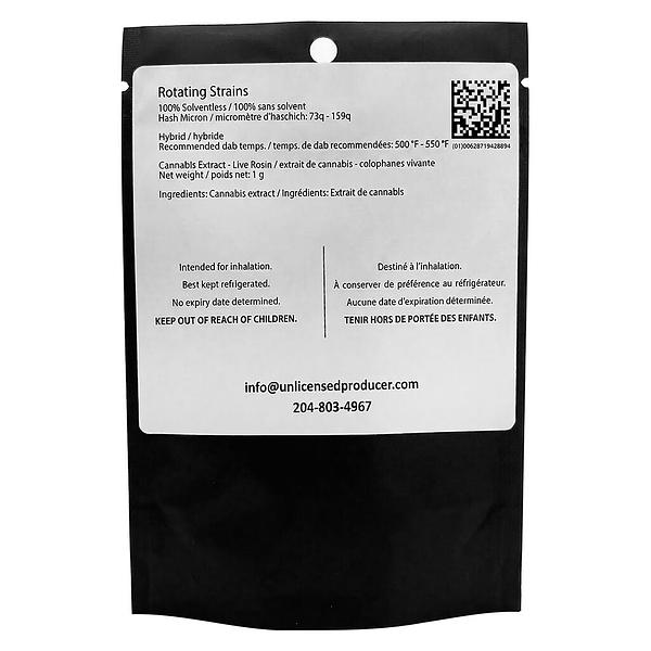 Two Hash Holes/Unlicensed Producer Collab - Single Source Live Rosin Dispenser