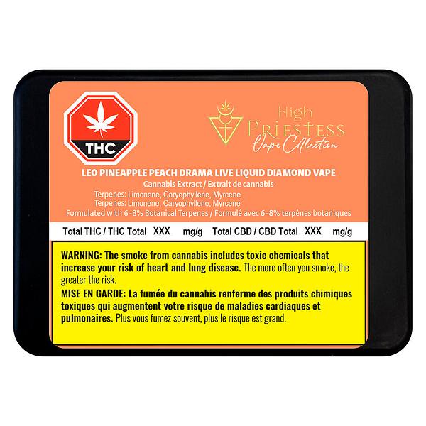 High Priestess - Leo Pineapple Peach Drama Live Liquid Diamond Vape