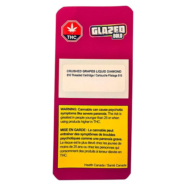 BOLD GLAZED - Crushed Grapes Liquid Diamond 510 Thread Cartridge