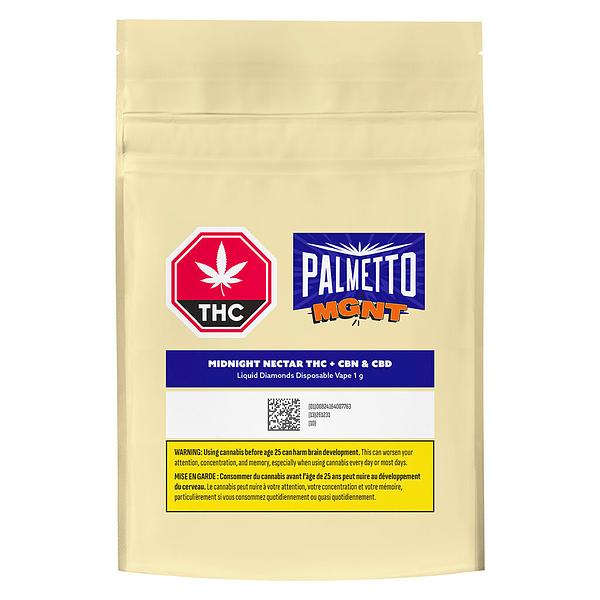 Palmetto - Midnight Nectar THC Diamonds + CBN & CBD  - Mgnt Disposable Vape