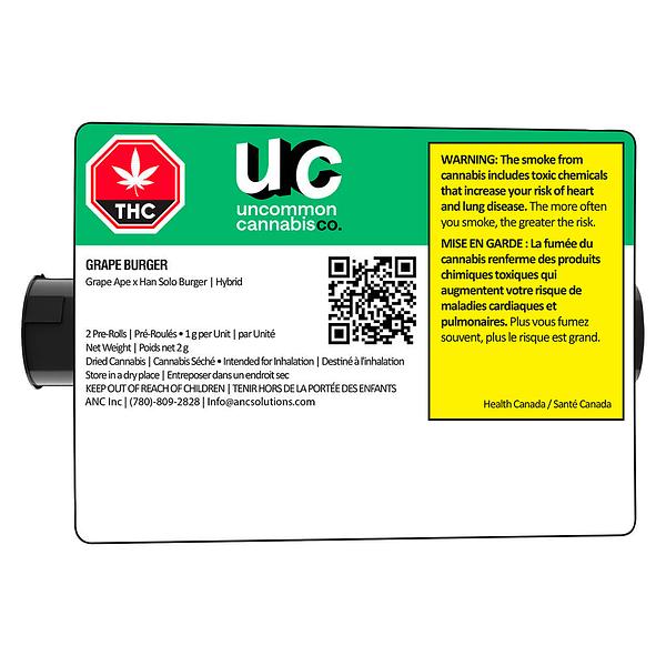 Uncommon Cannabis Co. - Grape Burger Pre Roll