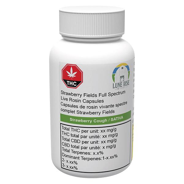 Lune Rise Farms - Strawberry Fields Full Spectrum Live Rosin Capsules