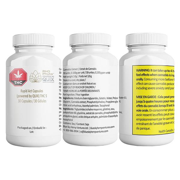 RHO Phyto - Rapid Act Capsules (Powered By Quix) Thc 5