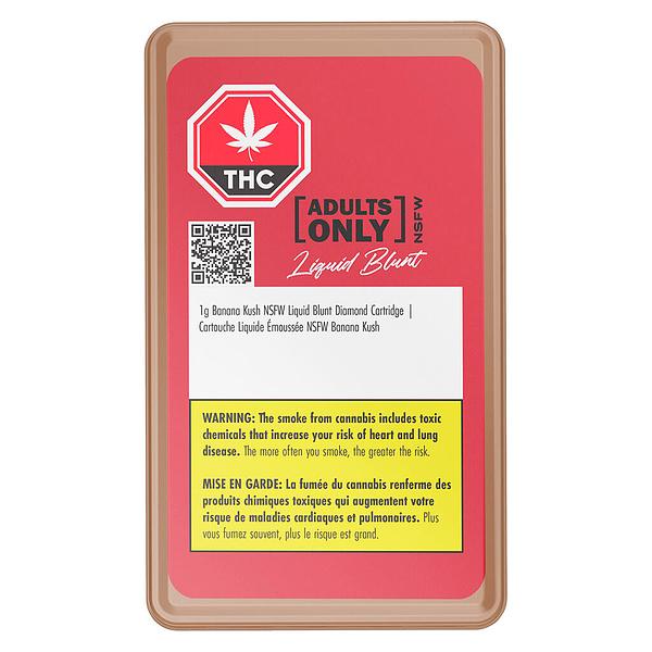 Adults Only - Banana Kush Nsfw Liquid Blunt Cartridge 510 Thread Cartridge