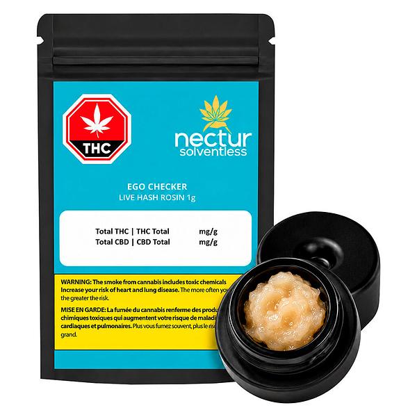 Nectur Solventless - Ego Checker Live Hash Rosin