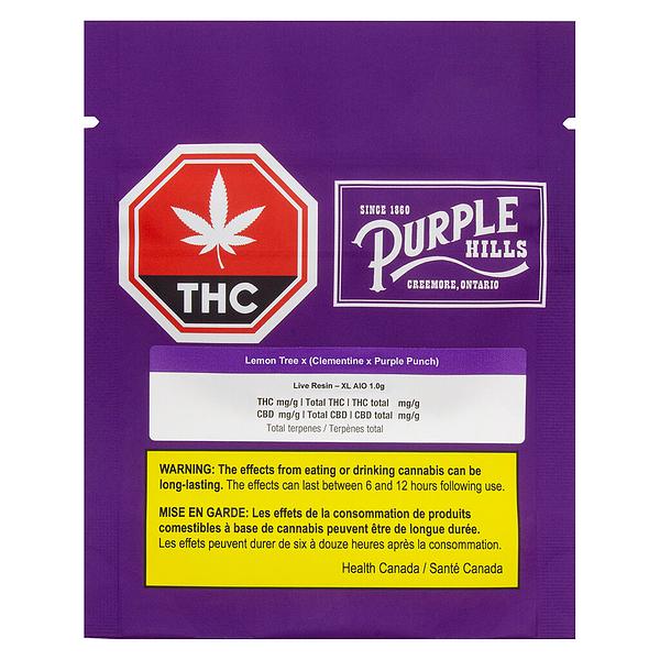 Purple Hills - Live Resin Lemon Tree X (Clementine X Purple Punch) Xl Vape image 2