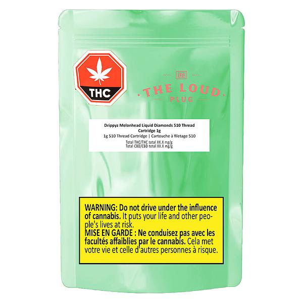 The Loud Plug - Drippyz Melonhead Liquid Diamonds 510 Thread Cartridge