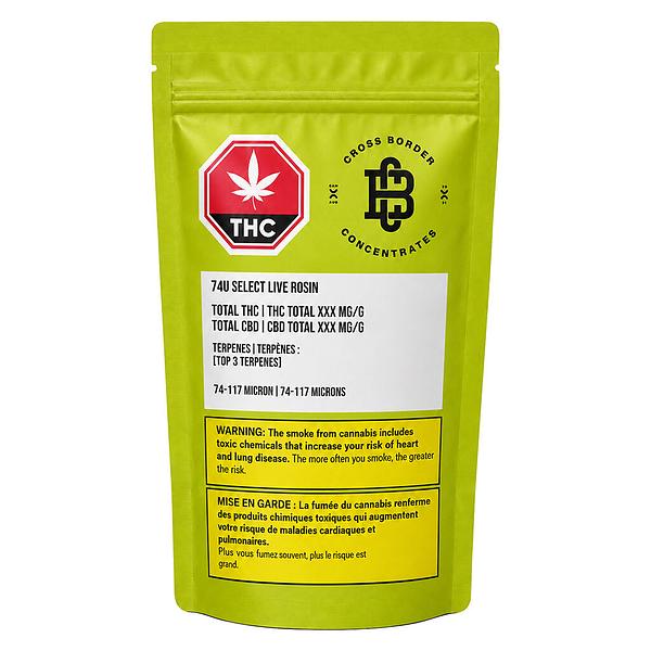 Cross Border Concentrates - 74u Select Live Rosin
