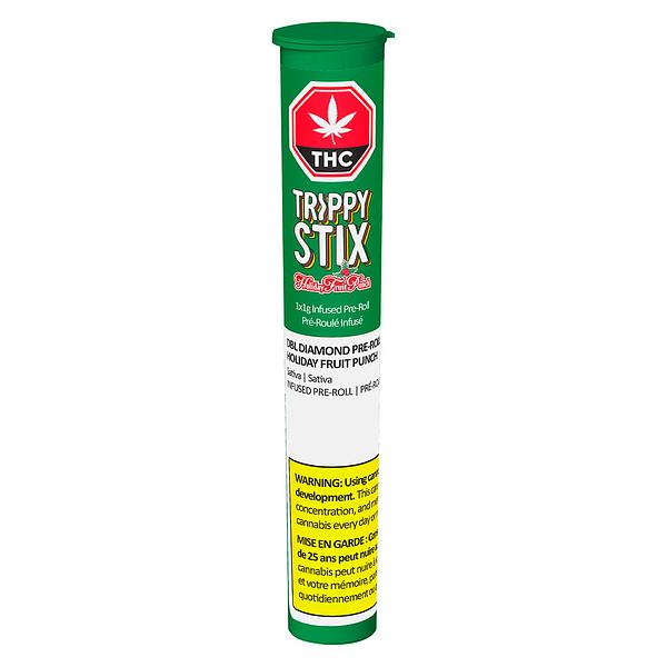 Trippy Sips - Trippy Stix Dbl Diamond Infused Pre Roll Holiday Fruit Punch