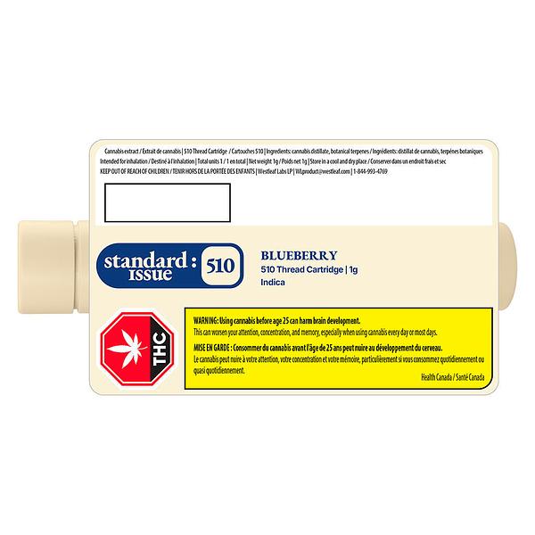 Standard Issue - Blueberry 510 Thread Vape Cartridge