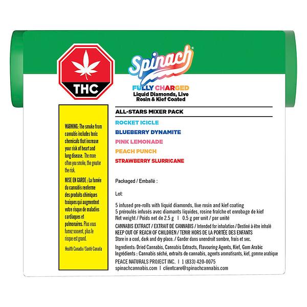 Spinach - Fully Charged All Stars Mixer Pack Infused Pre Roll