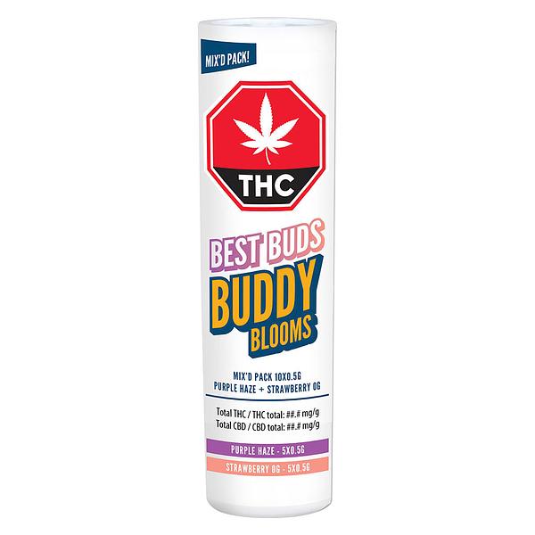 Buddy Blooms - Purple Haze & Strawberry OG Best Buds Mix'd Pre Roll