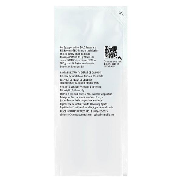 Spinach - Sweet Citrus Punch Liquid Diamonds 510 Thread Cartridge